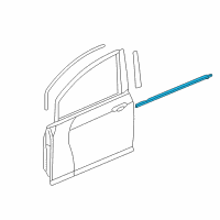 OEM Honda Fit Molding Assy., L. FR. Door Diagram - 72450-SAA-013