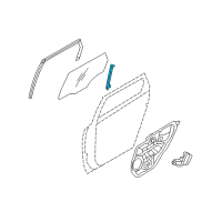 OEM Hyundai Veracruz Channel & Run Assembly-Delta Lower, L Diagram - 83550-3J000