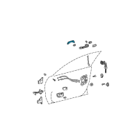 OEM 2004 Toyota Camry Handle, Outside Diagram - 69210-33080-B1