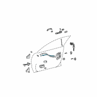 OEM 2003 Toyota Camry Lock Cable Diagram - 69710-33040