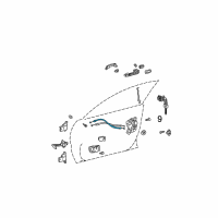 OEM 2006 Toyota Camry Lock Cable Diagram - 69750-33010