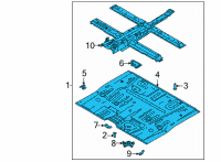 OEM 2022 Kia Carnival PANEL ASSY-FLOOR, CTR Diagram - 65100R0000