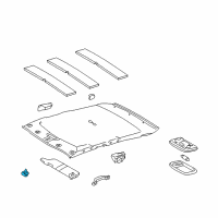 OEM 2002 Toyota Corolla Sunvisor Holder Diagram - 74348-AC010-B4