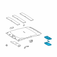 OEM 1999 Toyota Corolla Overhead Lamp Diagram - 81240-02030-E1