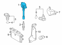 OEM 2021 Nissan Kicks Ignition Coil Assembly Diagram - 22448-5RL0A