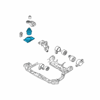 OEM 2007 Hyundai Accent Engine Mounting Bracket Assembly Diagram - 21810-1E000