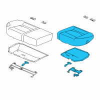 OEM 2013 Kia Forte Cushion Assembly-Rear Seat Diagram - 891001M120DAY