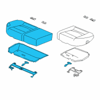 OEM 2013 Kia Forte Cushion Assembly-Rear RH Diagram - 892001M120DAY