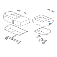 OEM 2011 Kia Forte Pad Assembly-Rear Seat Cushion Diagram - 891501M100