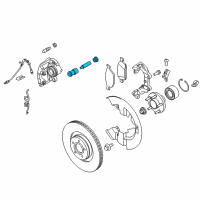 OEM Lincoln Caliper Mount Kit Diagram - CV6Z-2C150-A