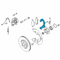 OEM Ford Focus Caliper Support Diagram - EJ7Z-2B292-A