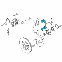 OEM Lincoln Caliper Support Diagram - EJ7Z-2B292-A