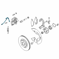 OEM Ford Front Flex Hose Diagram - EJ7Z-2078-A