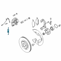 OEM 2017 Lincoln MKC Brake Pads Spring Diagram - CV6Z-2B486-A