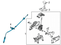 OEM Kia Sorento Cable Assembly-Atm Lever Diagram - 46790P2010