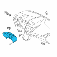 OEM 2015 Ford Escape Cluster Assembly Diagram - DJ5Z-10849-TJ