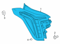 OEM 2020 Cadillac CT5 Reflector Diagram - 84691122