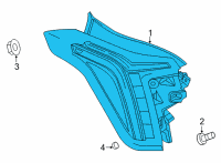 OEM Cadillac CT5 Reflector Diagram - 84691122