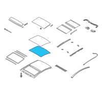 OEM 2012 Hyundai Sonata Weatherstrip-Panoramaroof Rear Glass Diagram - 81619-3S000