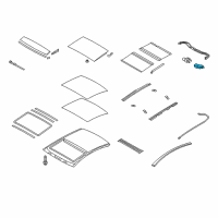 OEM 2015 Hyundai Sonata Motor Assembly-PANORAMAROOF(Roller) Diagram - 81671-3S210