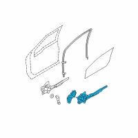 OEM 2001 Ford F-350 Super Duty Regulator Assembly Diagram - 8C3Z-2523200-C