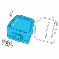 OEM 2005 Mercury Monterey Lift Gate Diagram - 6F2Z-1740010-B