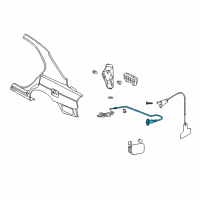 OEM 2000 Hyundai Sonata Catch & Cable Assembly-Fuel Filler Diagram - 81590-38000