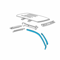 OEM 2002 Ford Explorer Sport Weatherstrip Diagram - 1L2Z9851222AAA