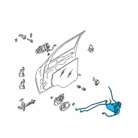 OEM 2001 Kia Spectra Front Door Lock Assembly, Left Diagram - 0K2A259310E