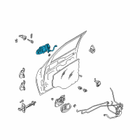 OEM 2000 Kia Spectra Outer Handle Assembly, Right Diagram - 0K2A158410XX