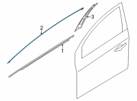 OEM Kia K5 MOULDING Assembly-FRT Dr Diagram - 82850L3000