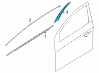 OEM 2022 Kia K5 GARNISH Assembly-Dr FRAM Diagram - 82250L2010