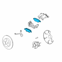 OEM Buick Terraza Pad Kit, Rear Disc Brake Diagram - 19181867