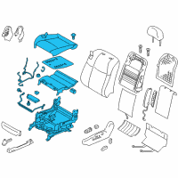 OEM 2014 Infiniti Q70 Cushion Assembly - Front Seat Diagram - 87350-1MY0A