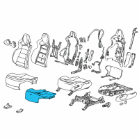 OEM 2017 Chevrolet Corvette Seat Cushion Pad Diagram - 22892421