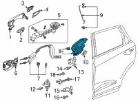 OEM 2022 Acura MDX LATCH ASSY., R. RR Diagram - 72610-TVA-A02