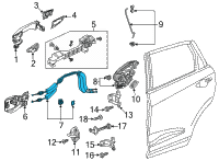 OEM Acura MDX Cable Assembly, Rear Diagram - 72634-TYA-A01