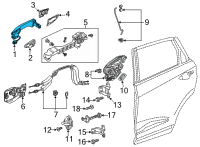 OEM 2021 Acura RDX Handler, Rear (Fathomless Black Pearl) Diagram - 72641-TJB-A71ZD