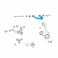 OEM Lexus GX460 Front Suspension Upper Control Arm Assembly Left Diagram - 48630-60040