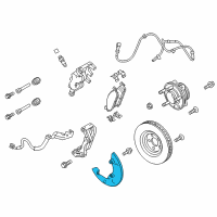 OEM Ford Special Service Police Sedan Splash Shield Diagram - DG1Z-2K005-B