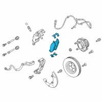 OEM 2017 Ford Explorer Front Pads Diagram - GB5Z-2001-A