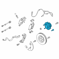 OEM Ford Explorer Hub & Bearing Assembly Diagram - HB5Z-1104-C