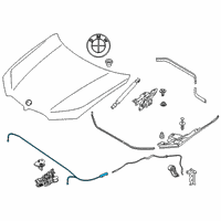 OEM BMW X7 Bowden Cable Diagram - 51-23-7-418-204