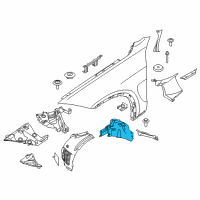 OEM 2017 BMW X6 Cover, Wheel Arch, Rearsection, Front Right Diagram - 51-71-7-333-524