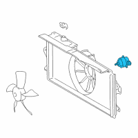 OEM 2004 Pontiac Vibe Motor, Engine Coolant Fan Diagram - 88973494