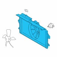 OEM 2006 Pontiac Vibe Shroud, Engine Coolant Fan Diagram - 88973495