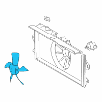 OEM 2003 Pontiac Vibe Fan Blade Diagram - 88971521