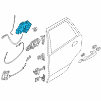 OEM 2019 BMW 740e xDrive Rear Left System Lock Diagram - 51-22-7-281-955