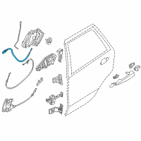 OEM 2017 BMW X6 Rear Door Handle Bowden Cable Diagram - 51-22-7-365-352