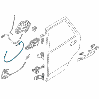 OEM 2017 BMW X5 Bowden Cable, Outside Door Handle, Rear Diagram - 51-22-7-328-103